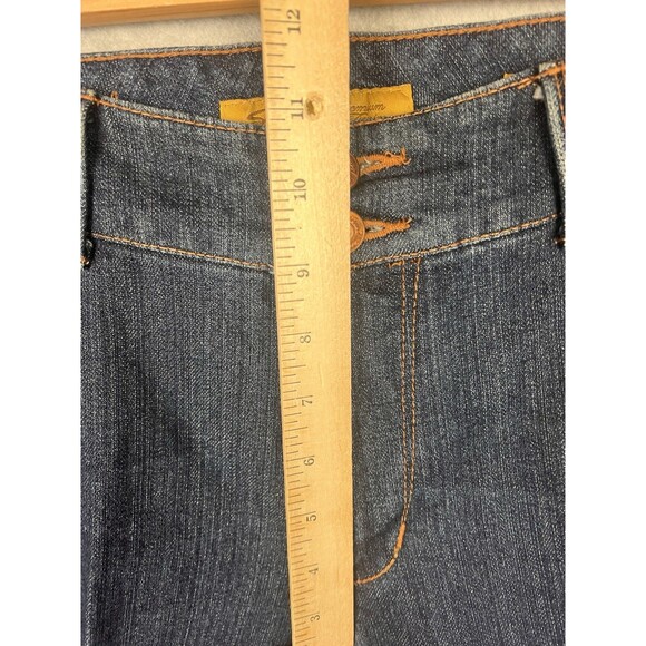 7 For All Mankind Women’s 12 Bootcut Jeans High Rise Denim Embroidered Pockets - Picture 10 of 13